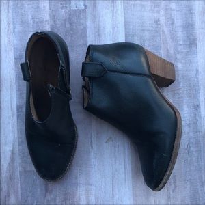 Madewell round toe stacked heel